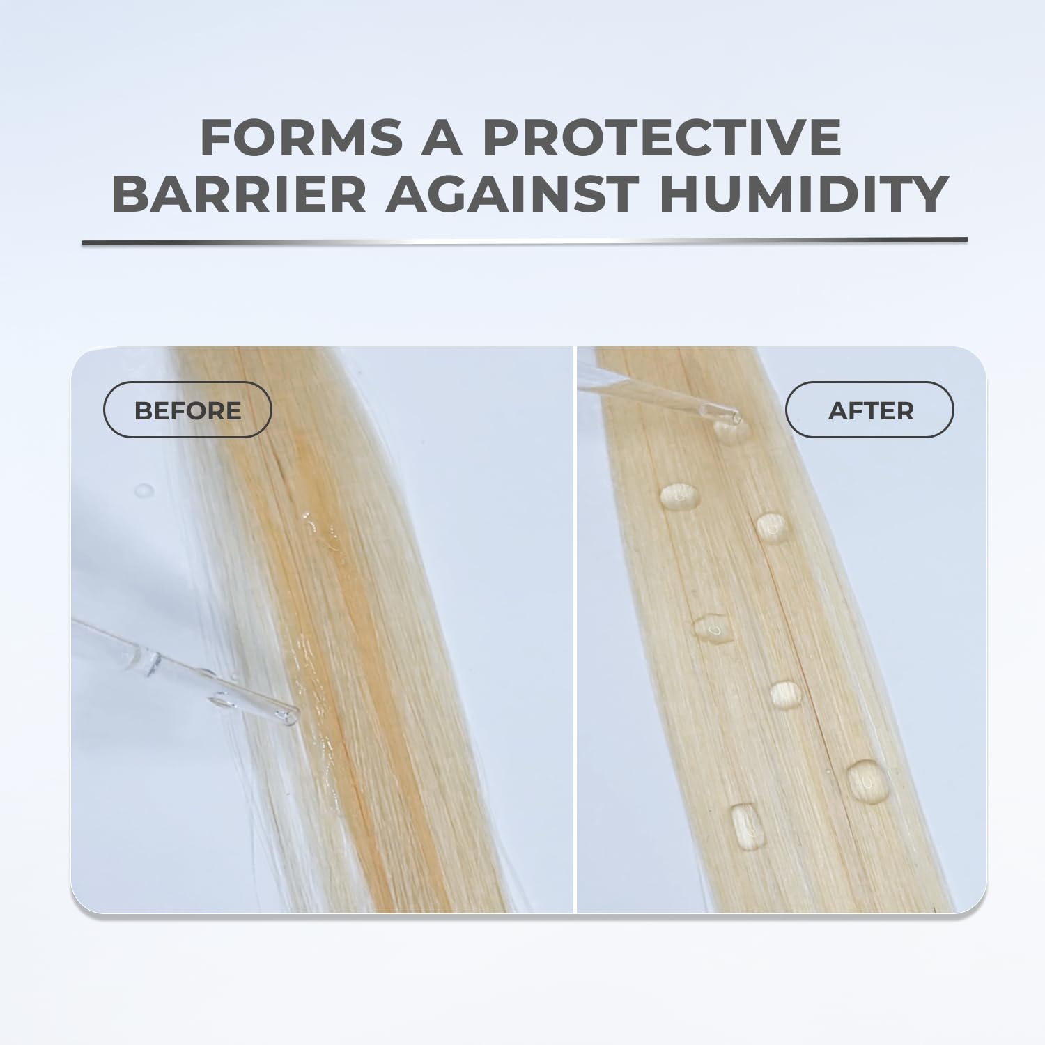 XMONDO Hair Super Gloss demonstration during blow-dry for heat-activated shine