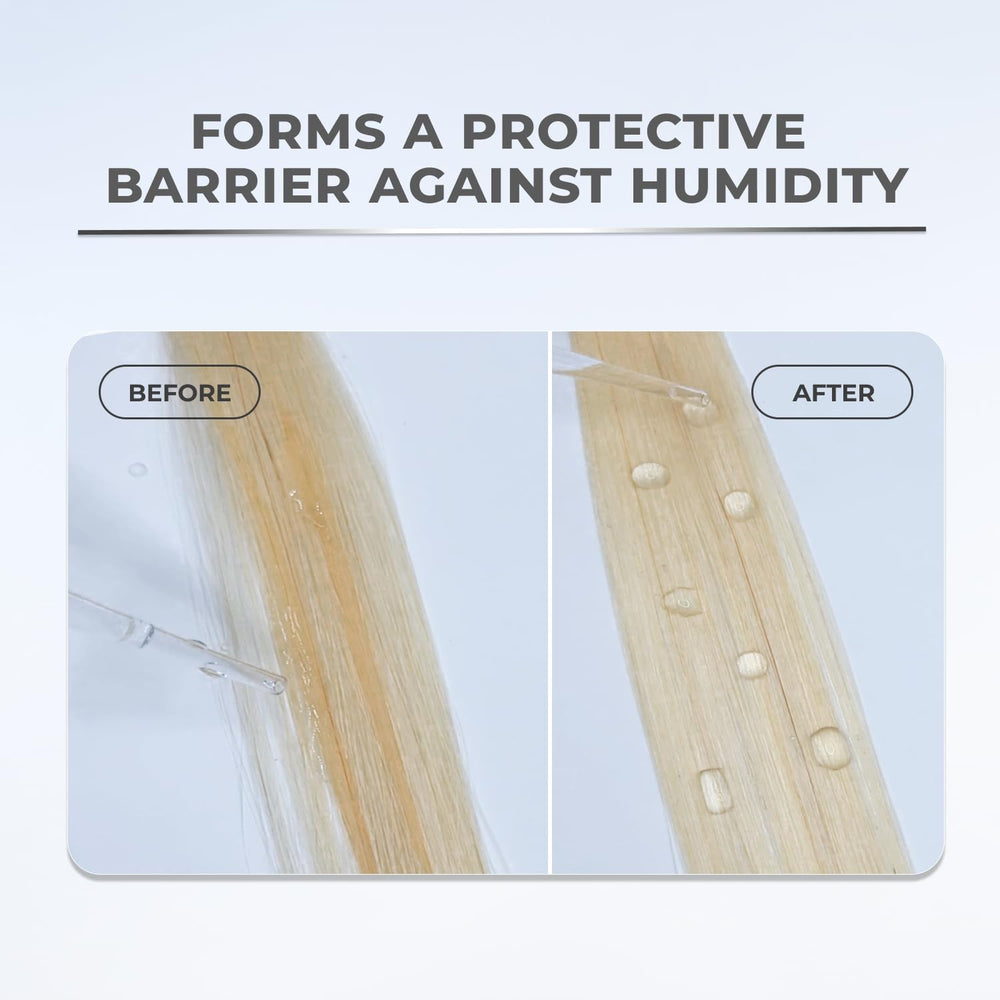 XMONDO Hair Super Gloss demonstration during blow-dry for heat-activated shine