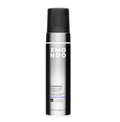 XMONDO Hair Supernova Blonde Toning Foam bottle neutralizes brassy tones for vibrant blonde looks.