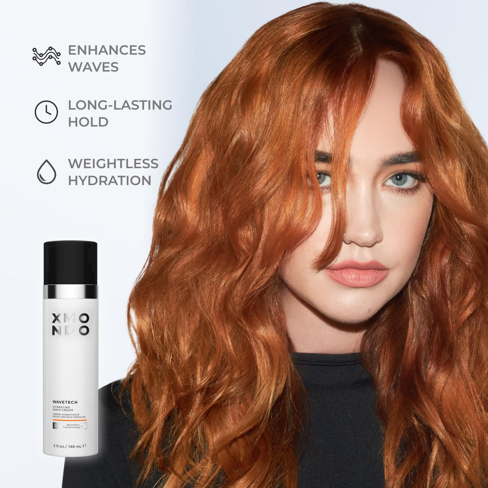 XMONDO Hair Wavetech cream texture swatch demonstrating smooth application and frizz control