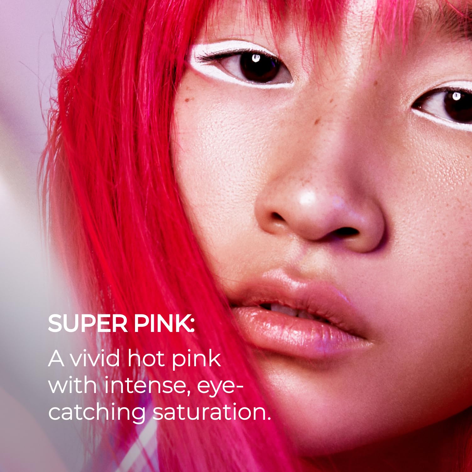 XMONDO Super Pink hair application steps image shows even distribution and bond-friendly formula.