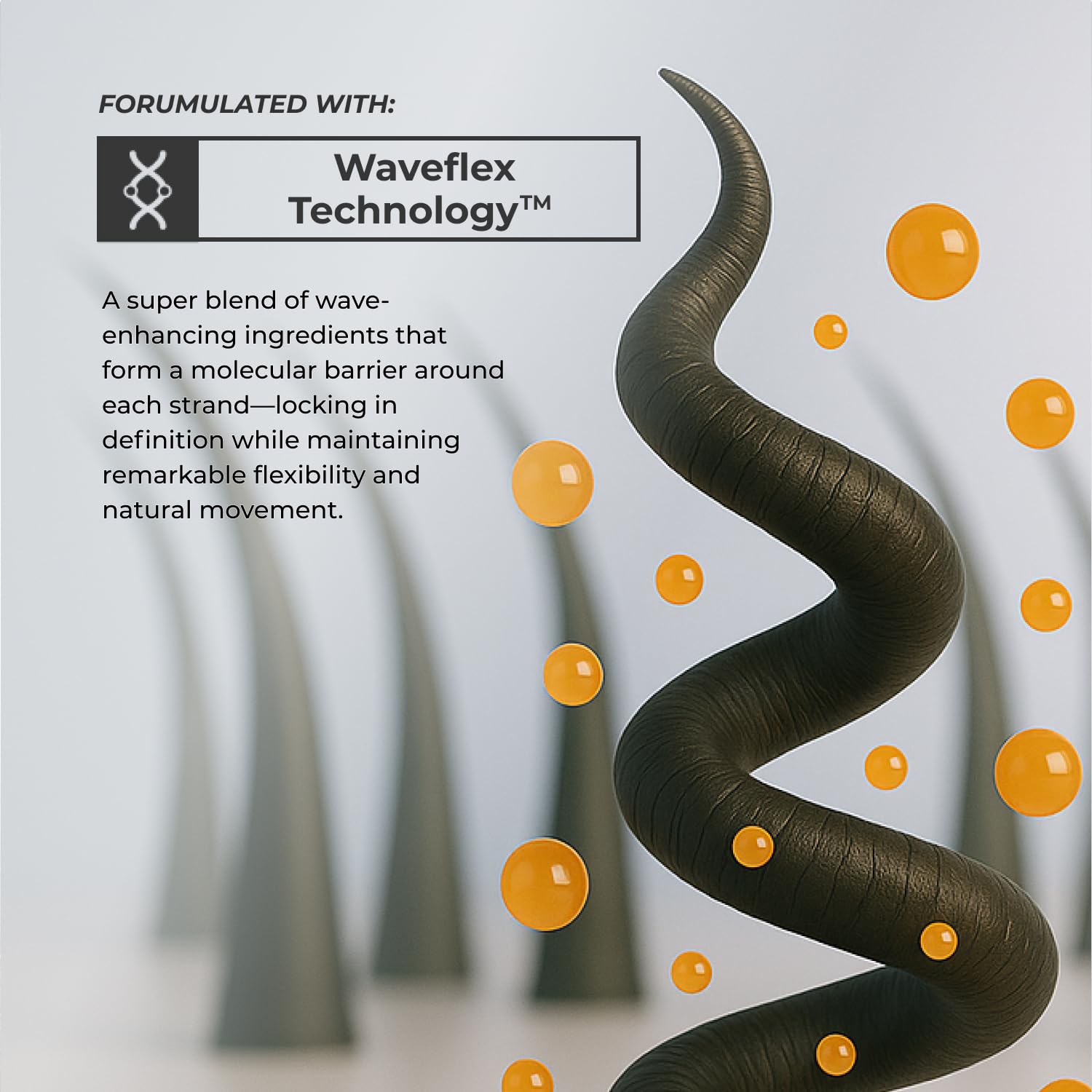 XMONDO Wave Foam applied to damp hair before diffusing for defined waves.