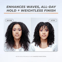 XMONDO Wave Foam yielding defined waves on natural hair pattern.