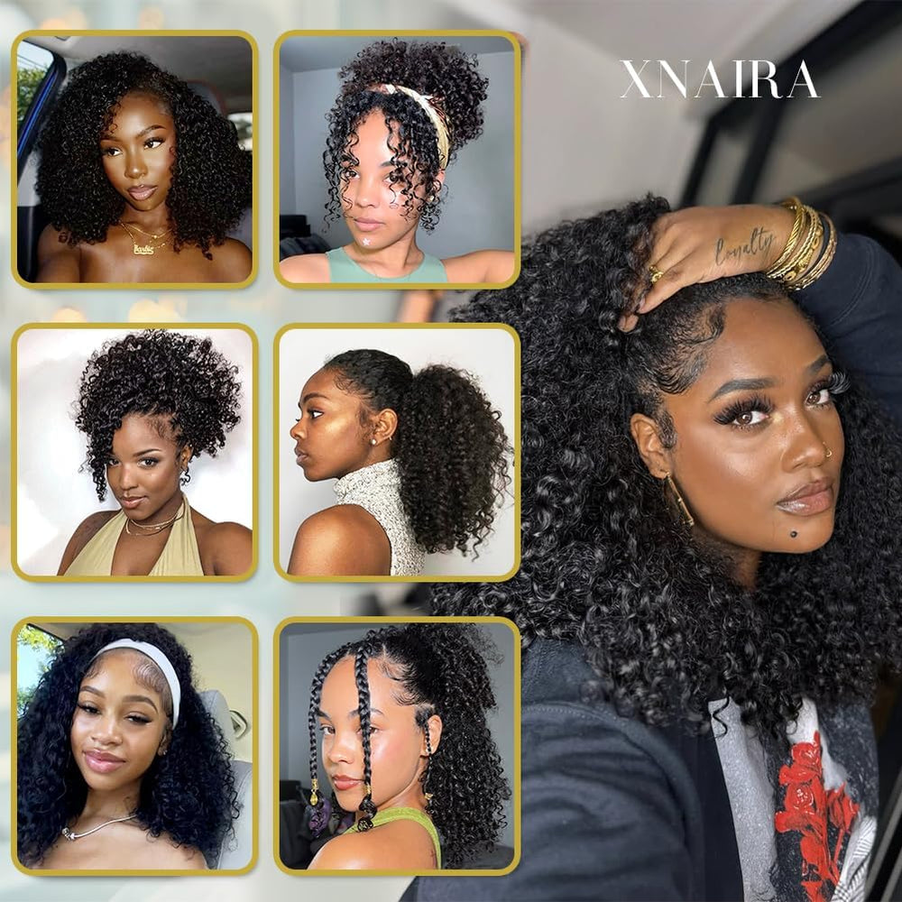 XNAIRA half wig ponytail or bun styling options for versatile up dos
