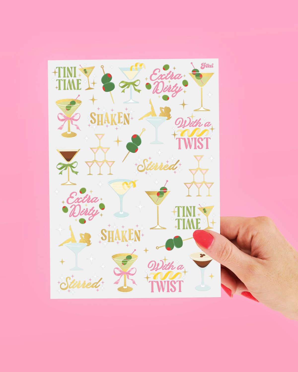 xo, Fetti two tattoo sheets for inclusive guest fun.