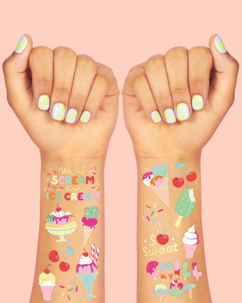 xo, fetti ice cream tattoos - popsicle designs ideal for craft activity time.
