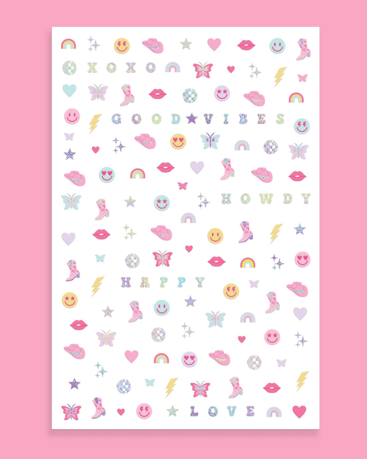 xo, Fetti nail stickers gift-ready packaging for party favors.