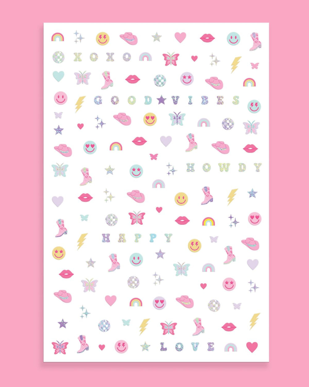 xo, Fetti nail stickers gift-ready packaging for party favors.