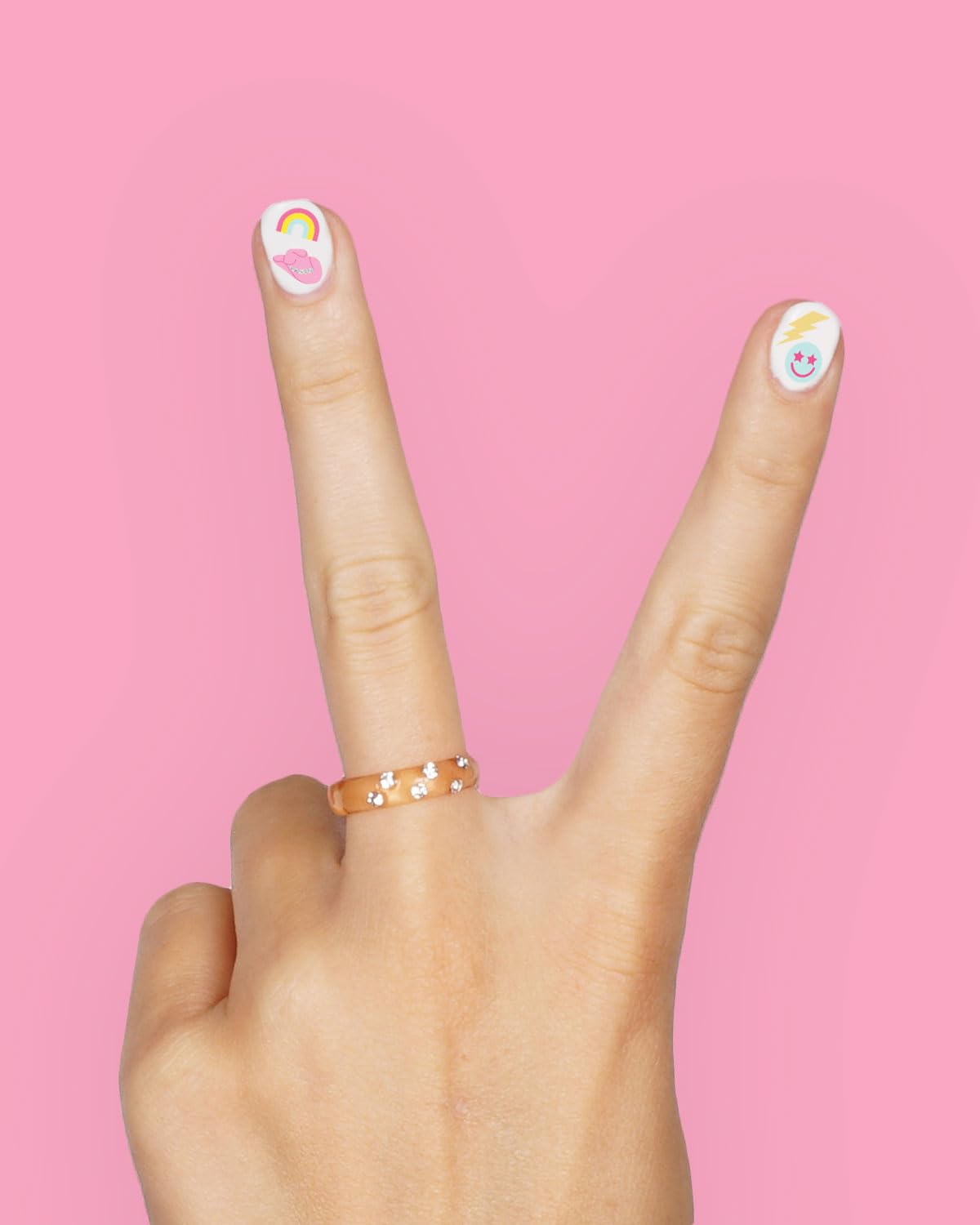 xo, Fetti party nail stickers sheets and packaging ready for display.