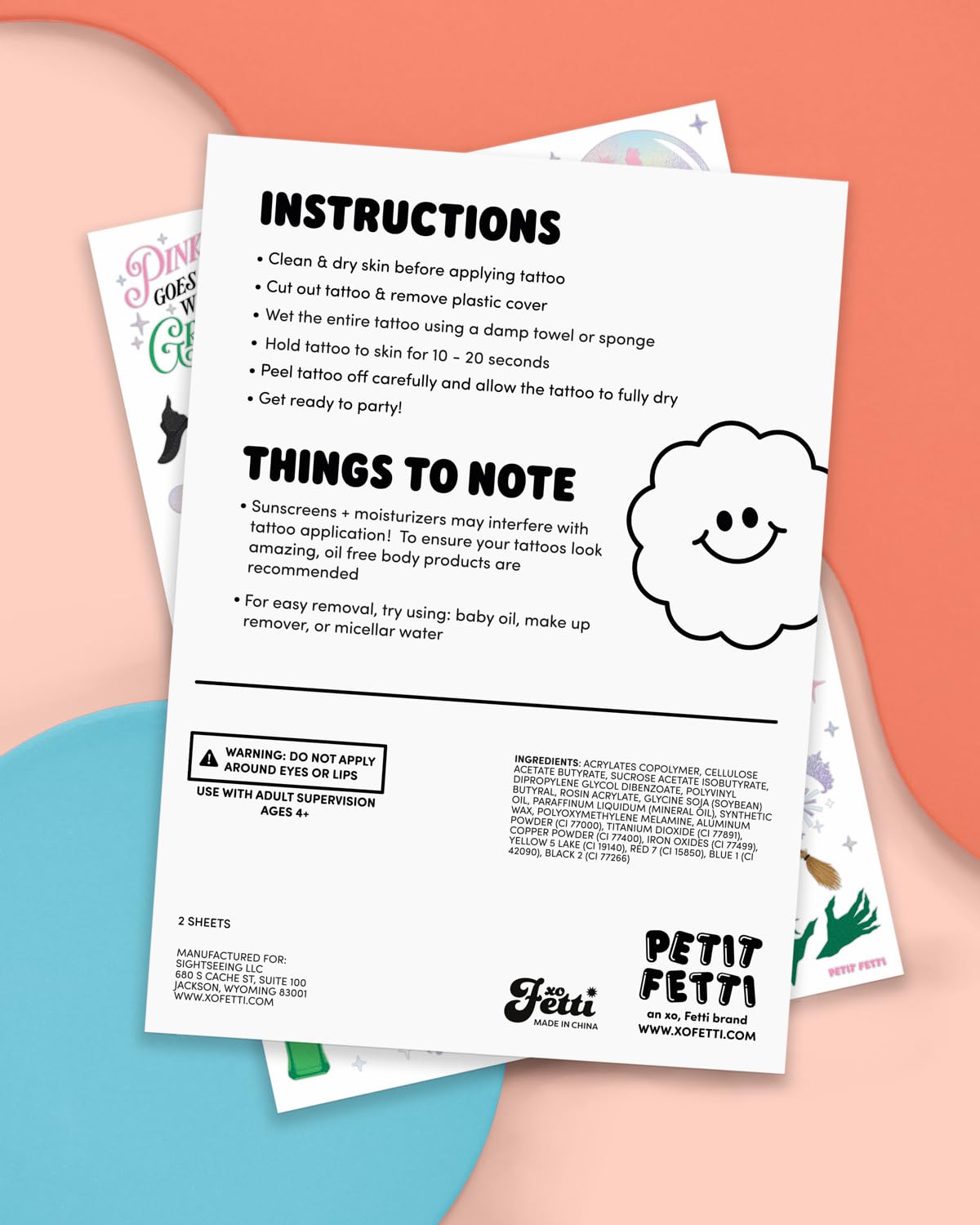 xo, Fetti easy tattoos offer a fun DIY activity for guests