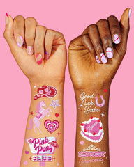 xo, Fetti pink pony club butterflies tattoos iridescent shine