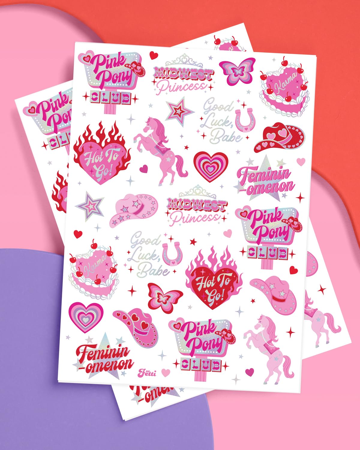 xo, Fetti pink pony club cowgirl hats tattoos bold look