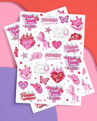 xo, Fetti pink pony club cowgirl hats tattoos bold look