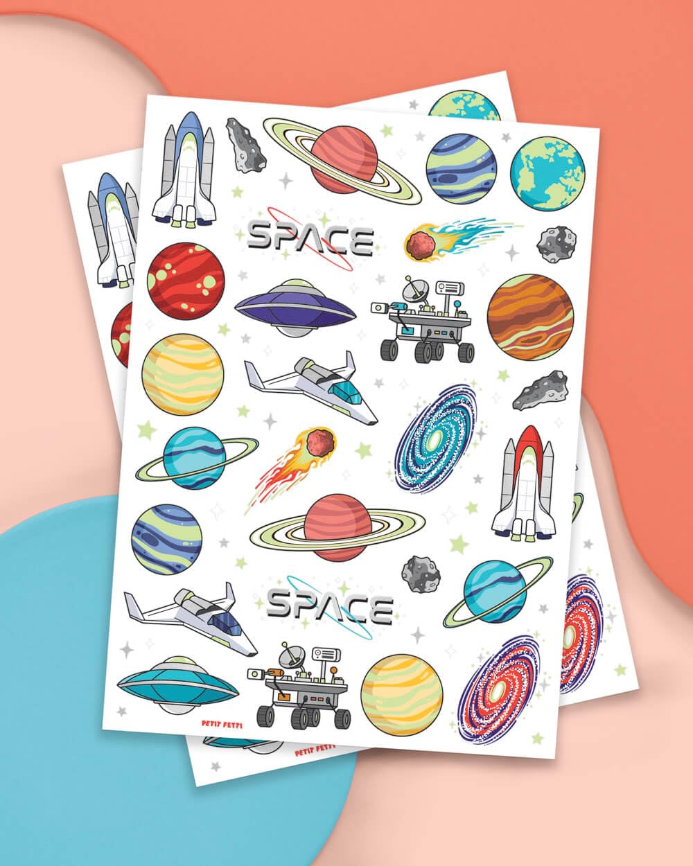 xo fetti rocket-ship tattoos glow for kid-friendly space party fun