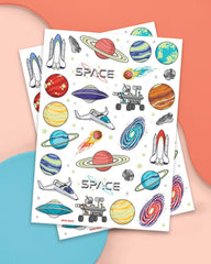 xo fetti rocket-ship tattoos glow for kid-friendly space party fun