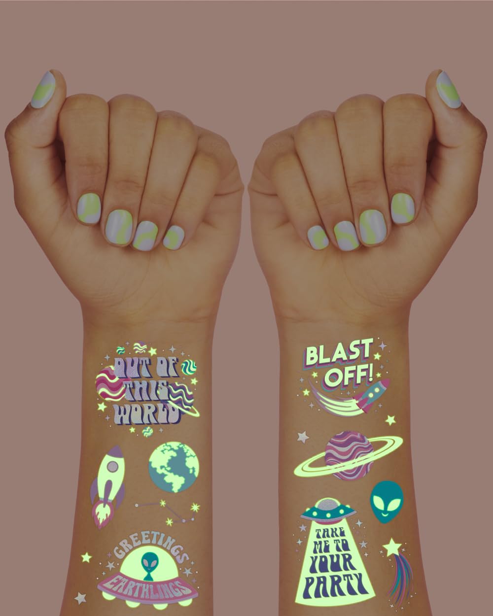 xo, Fetti easy-apply glow tattoos that last day into night