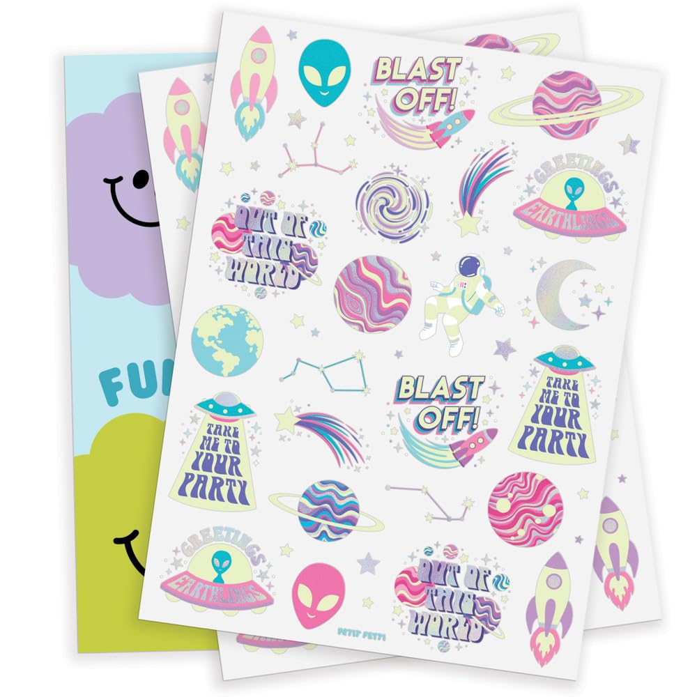 xo, Fetti space-themed tattoos as a fun party activity and keepsake