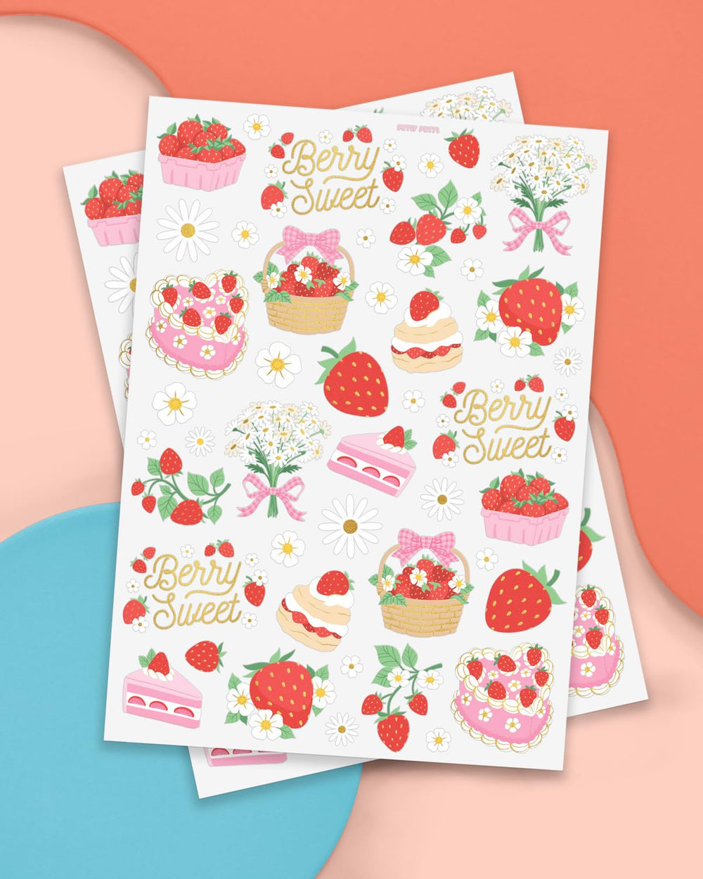 xo-fetti strawberry tattoos foil strawberries create festive accents for photos.
