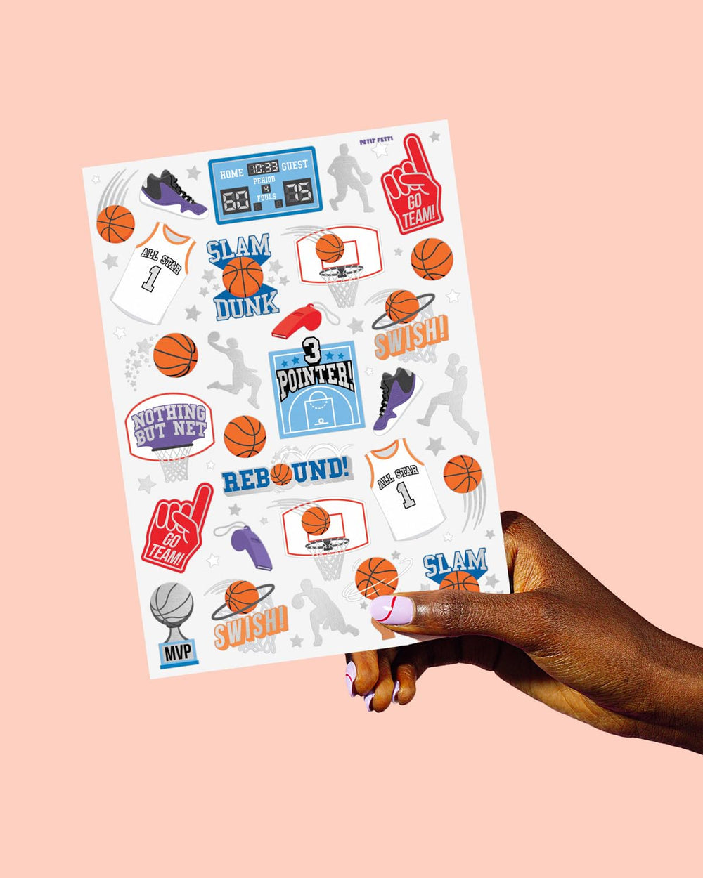 xo, Fetti double-sheet package includes 58 foil tattoos for the whole party.