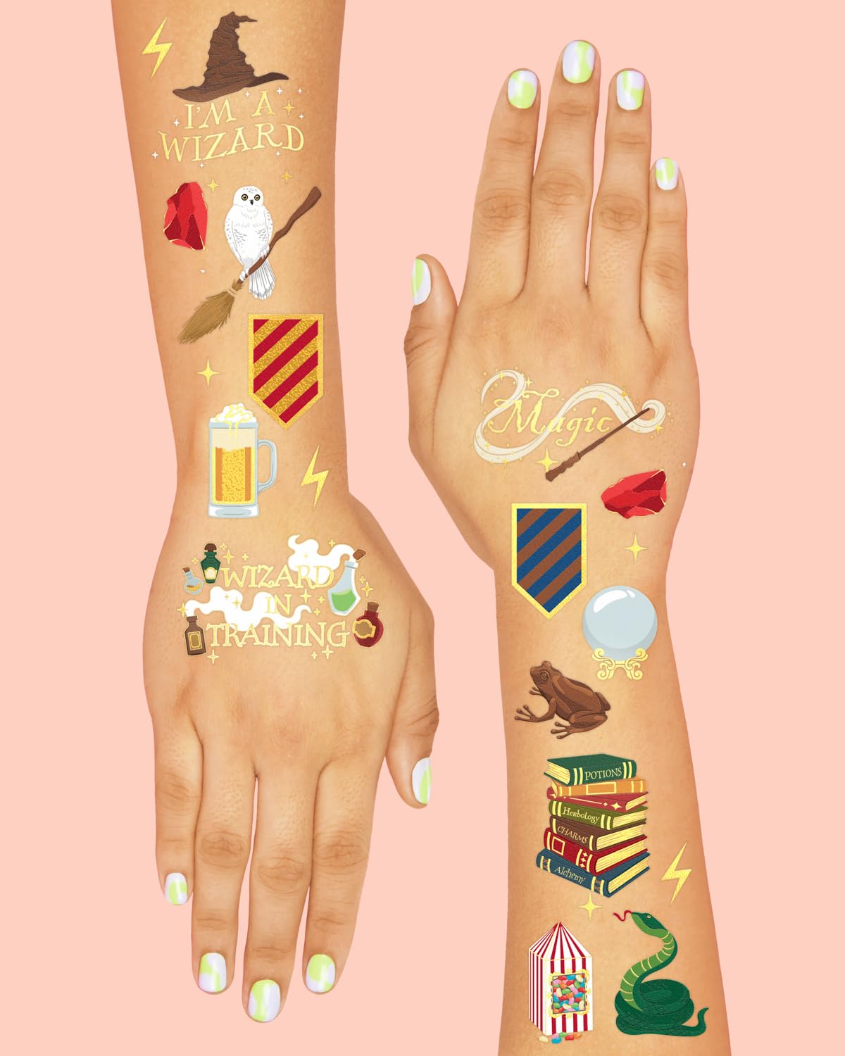 xo, Fetti wizard tattoos owls design charming for age-appropriate party accessories and keepsakes