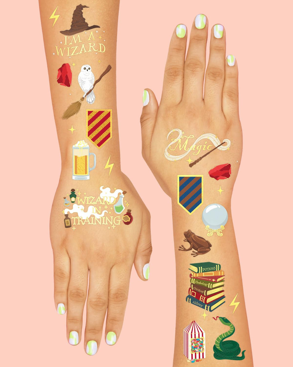 xo, Fetti wizard tattoos owls design charming for age-appropriate party accessories and keepsakes