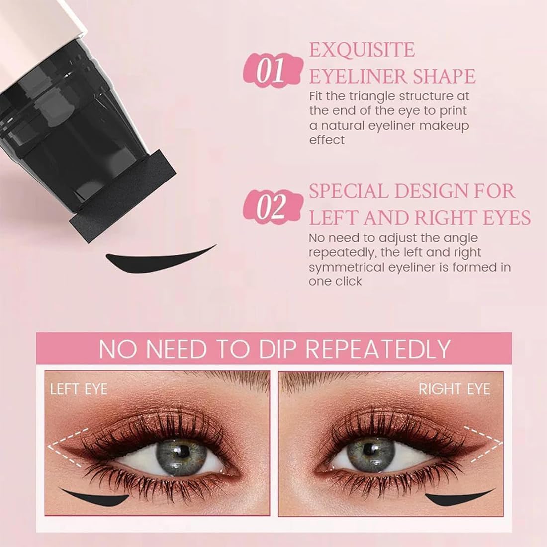 X.O. GOLD-888 Dual-ended eyeliner stamp for precise lines and wings
