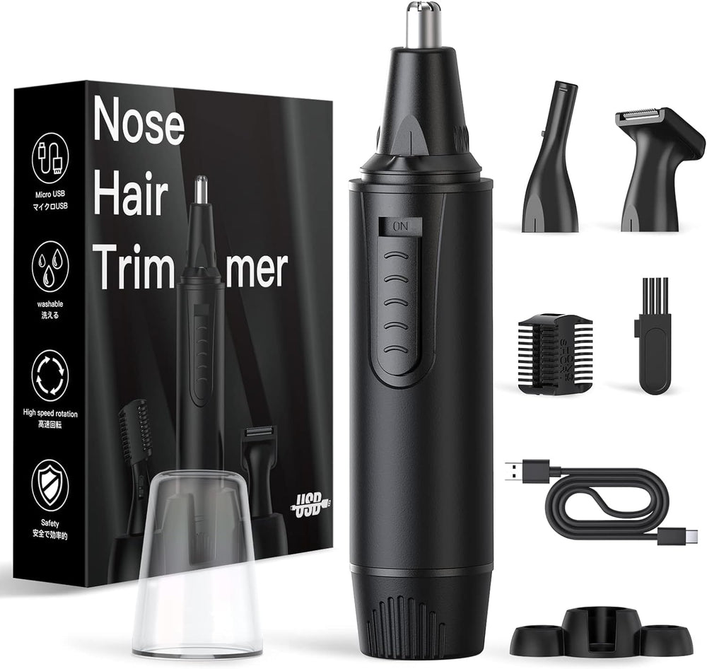 XOOMRSCP nose trimmer ink black front view for precise grooming at home