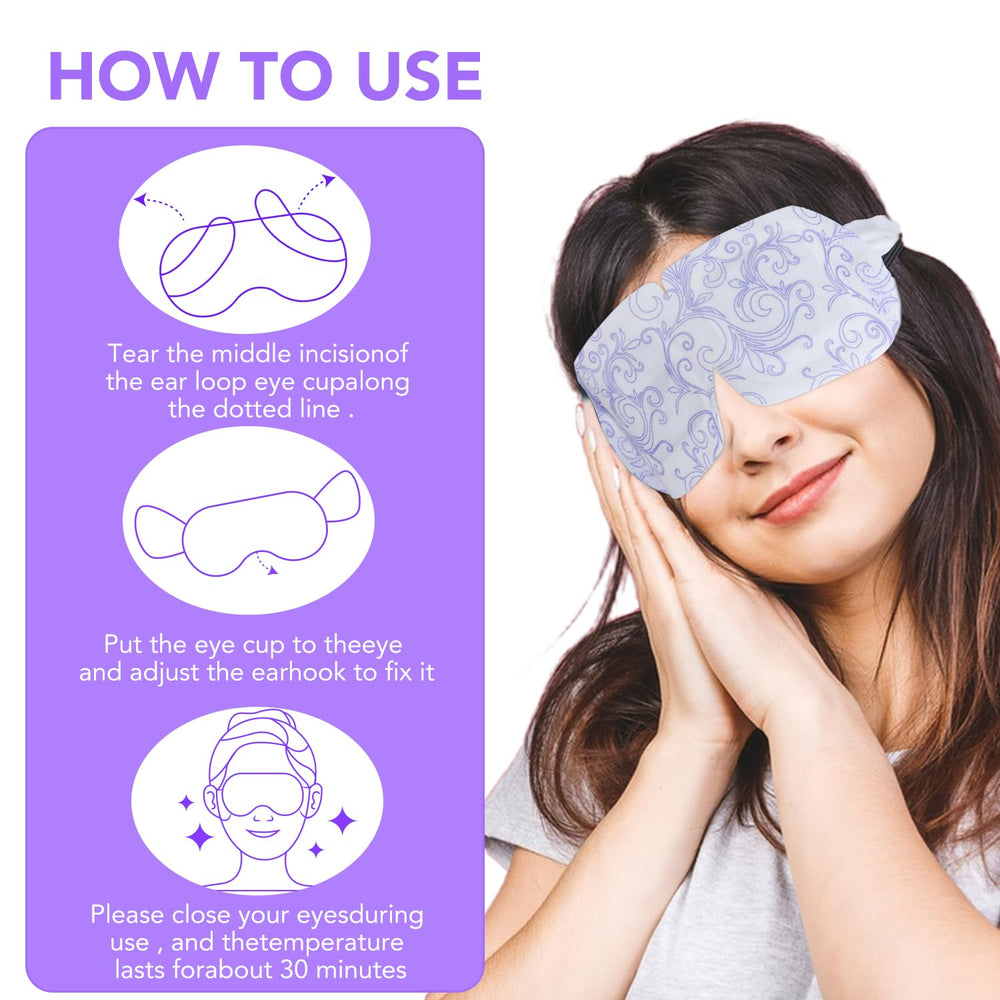 XPCARE lavender-scented eye mask used during travel for a calming break.