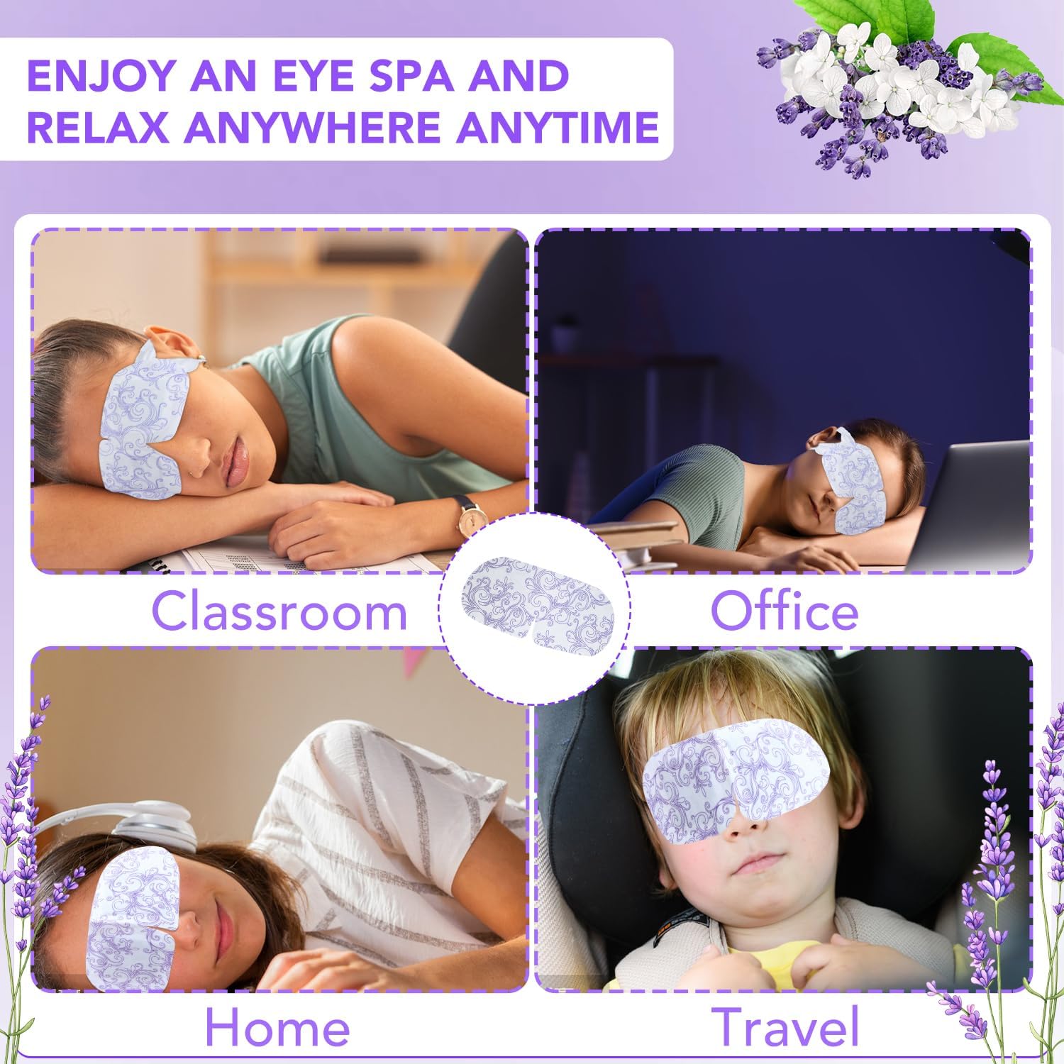 XPCARE steam eye mask travel pouch ready for office breaks.