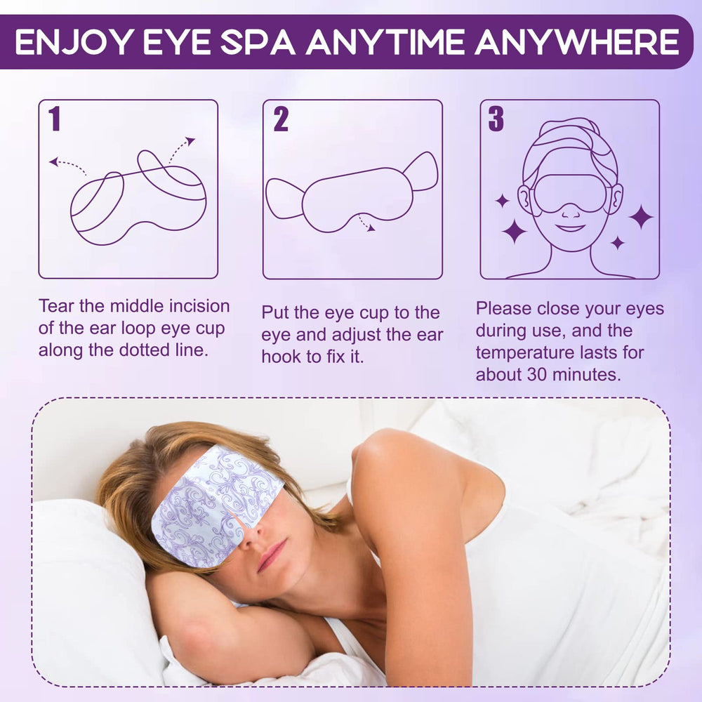XPCARE steam eye mask use during sleep supports moist heat and relaxation.