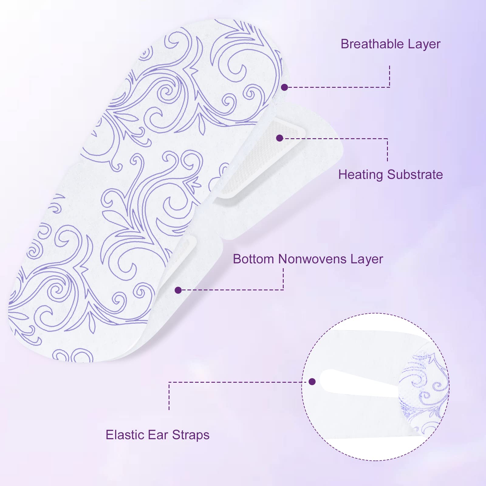 XPCARE steam eye mask warm-thermal visual demonstrates gentle heat soothing tired eyes.