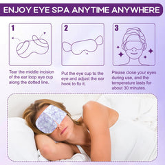 XPCARE disposable eye mask ready to wear during travel.