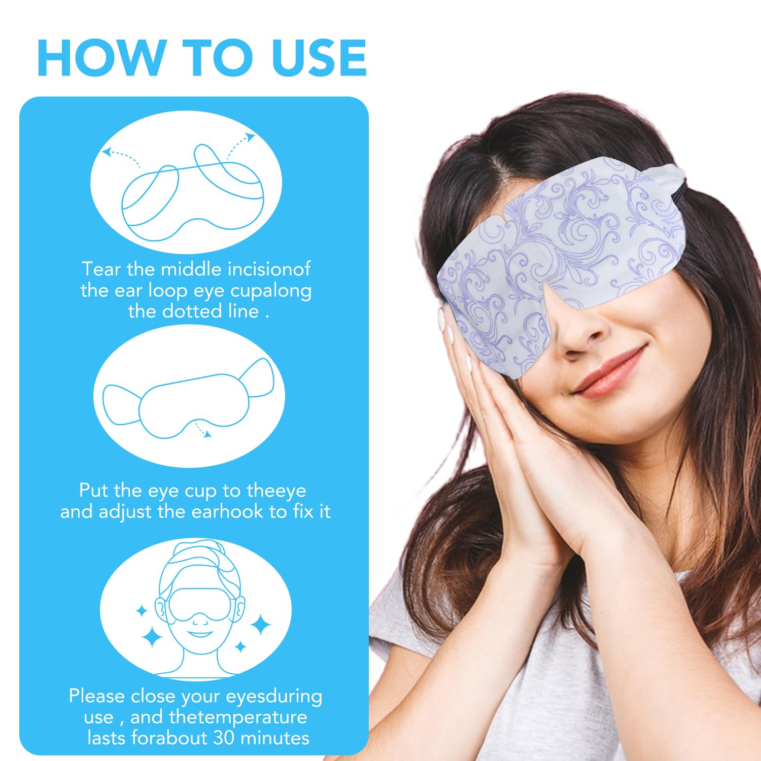 XPCARE unscented steam eye mask suitable for sensitive users.