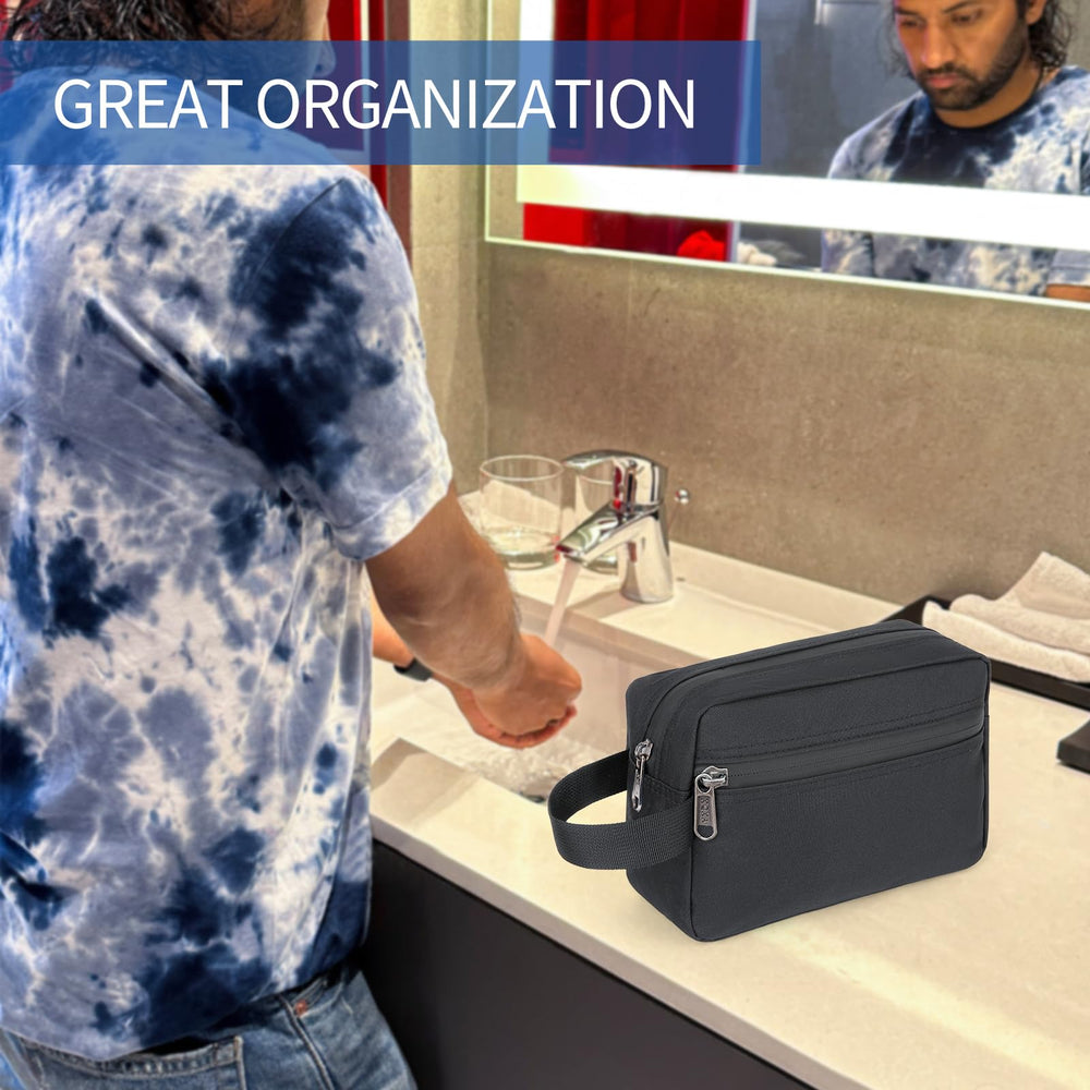 XQXA Toiletry Bag size and organization features for gym or travel.