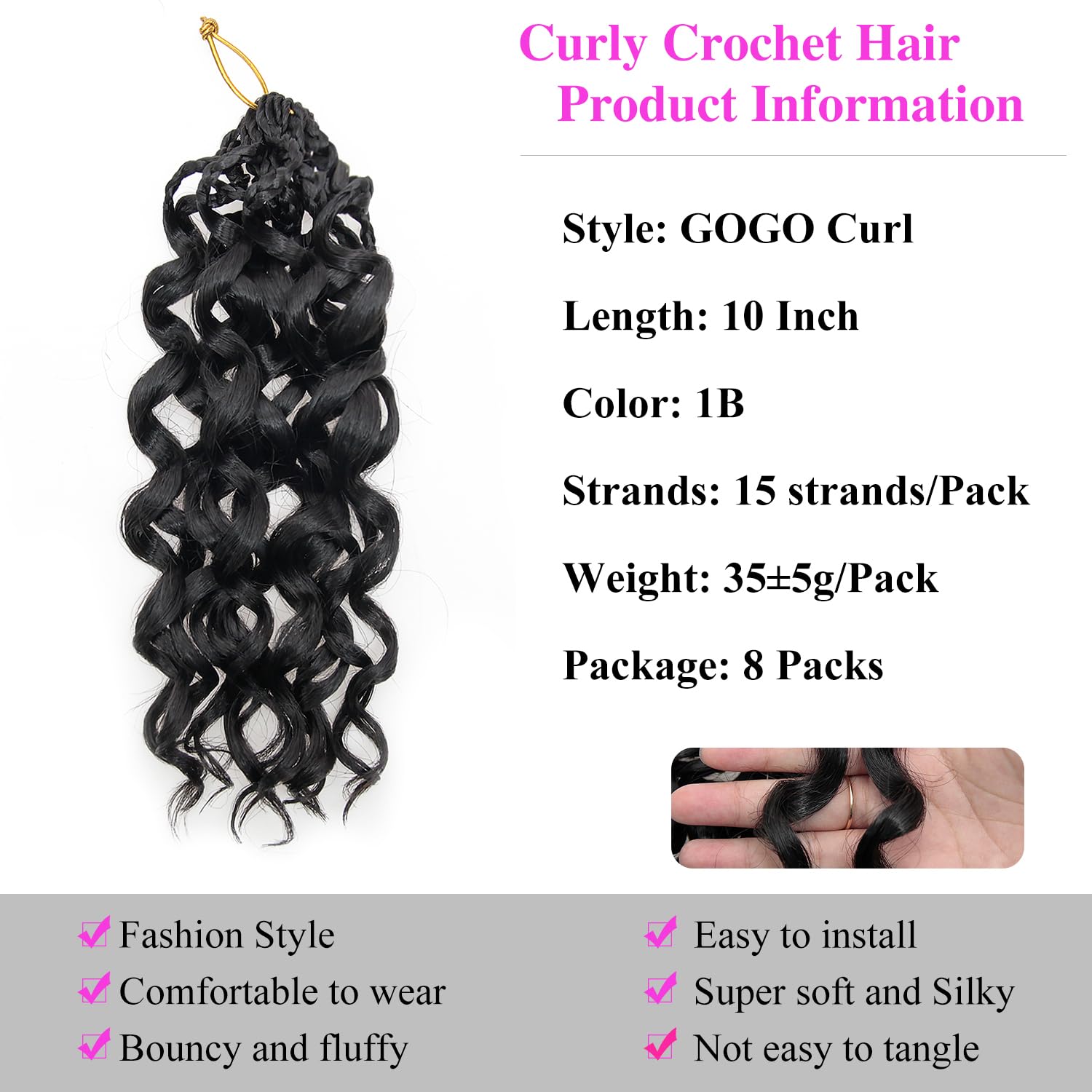 XSASLYET deep wave crochet hair shows natural-looking volume