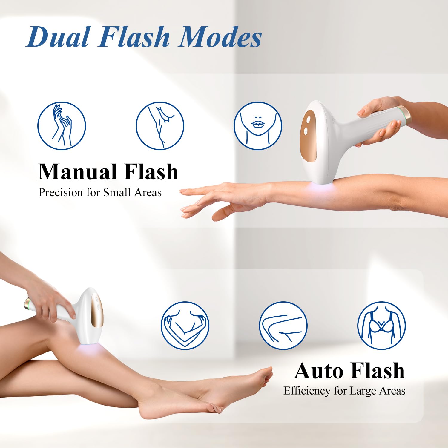 Xsoul auto manual modes image shows versatile treatment options for large and small areas.