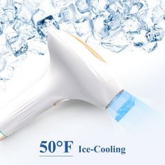 Xsoul ice cooling technology closeup highlights painless treatments with refreshing skin comfort.