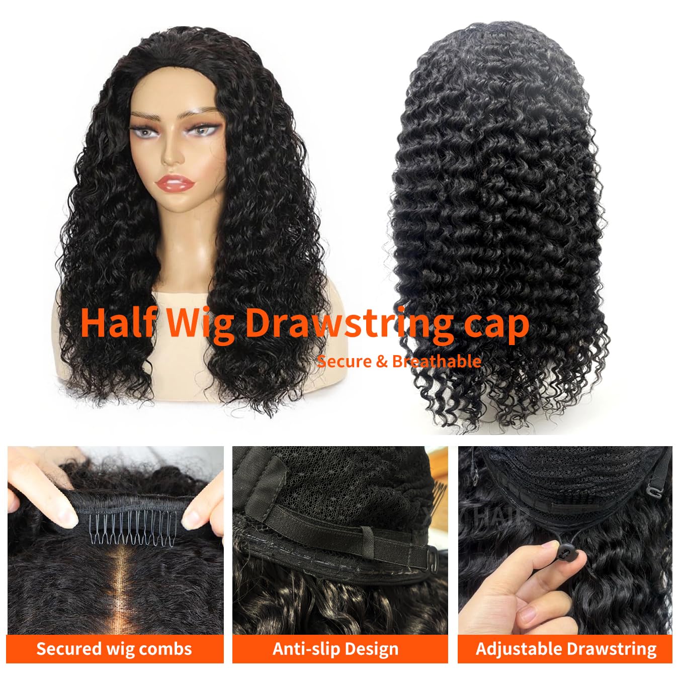 XSY deep wave texture close-up shows shine and softness for realism
