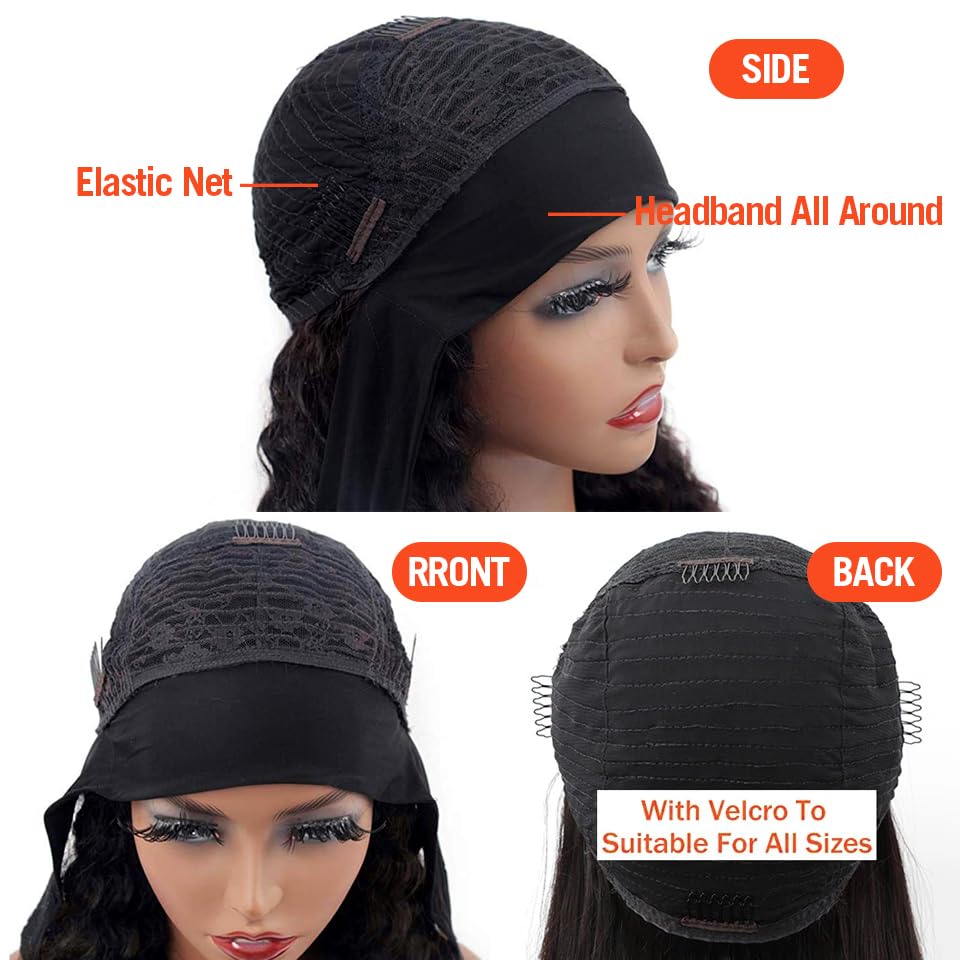 XSY headband wig packaging includes cap and lashes for a complete experience.