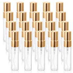 Xthrotsenk 20-pack 5ml glass spray bottles with gold nozzle for travel
