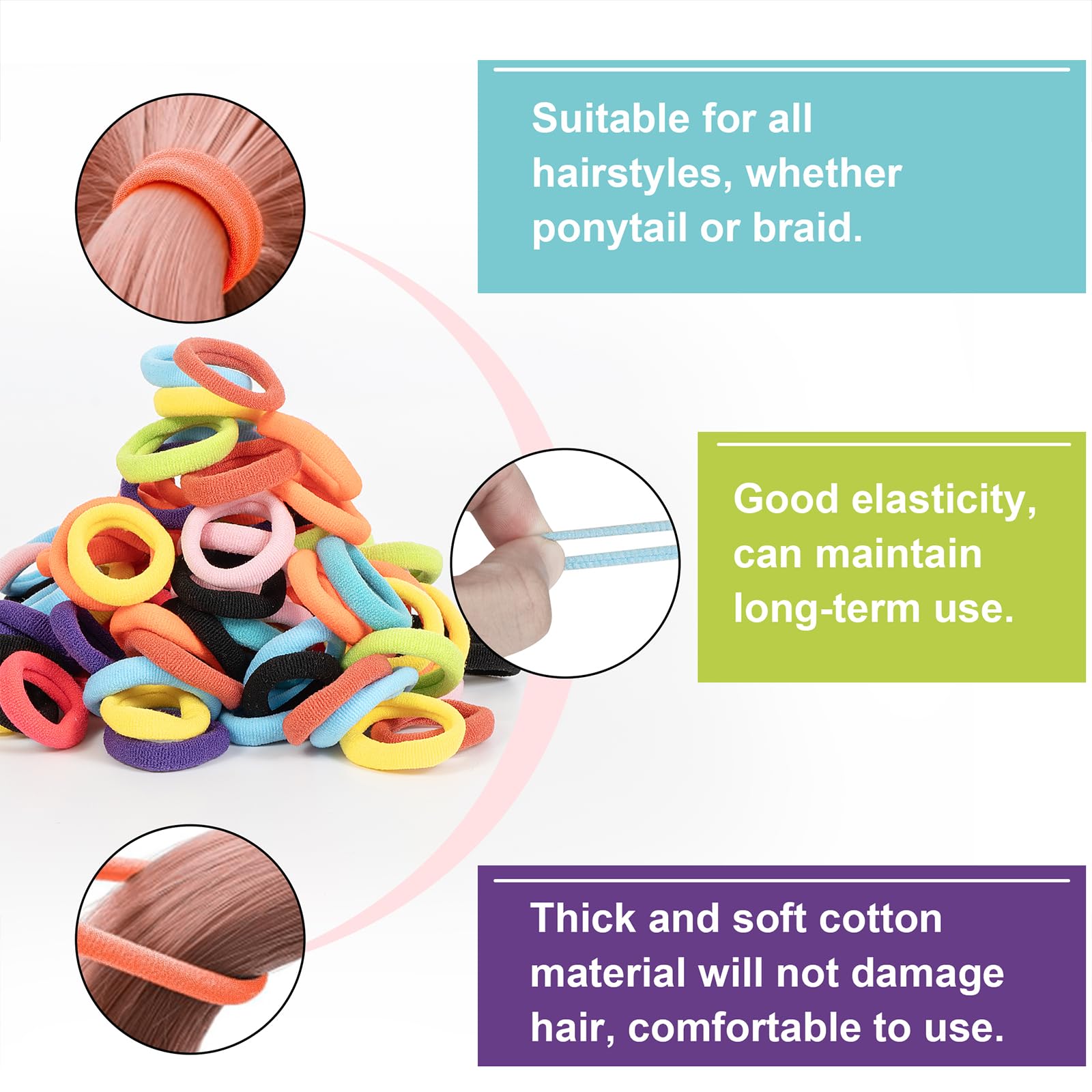XTIIEED hair-ties-pony-tail-styling shows versatile, secure updo.