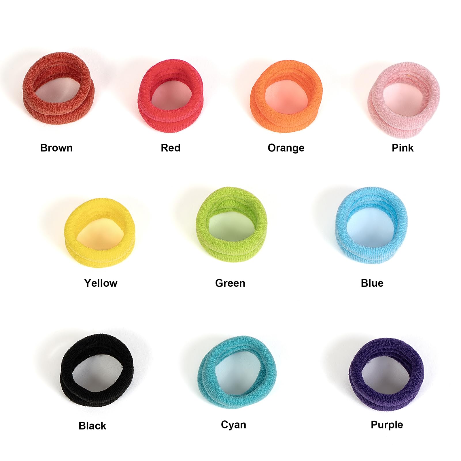 XTIIEED soft-stretchy-hair-ties displayed, comfortable hold for everyday wear.