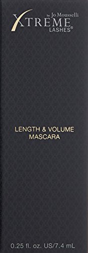 Xtreme Lashes Length and Volume Mascara wand on lashes for clump-free volume