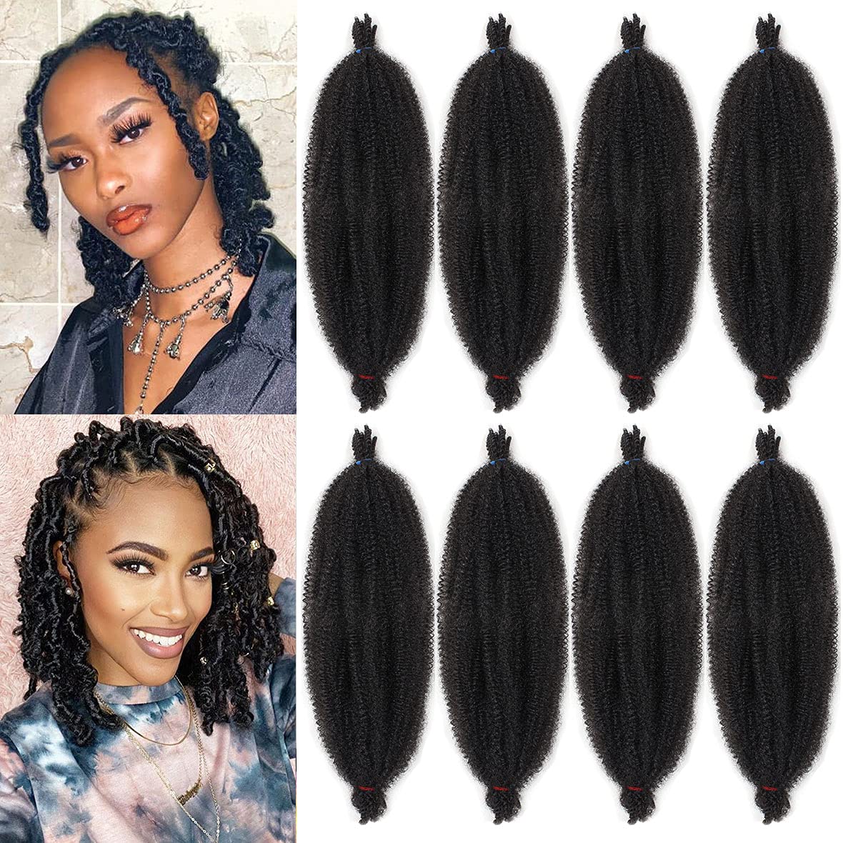 XTREND 16-inch pre-separated Afro twist package showing easy install.