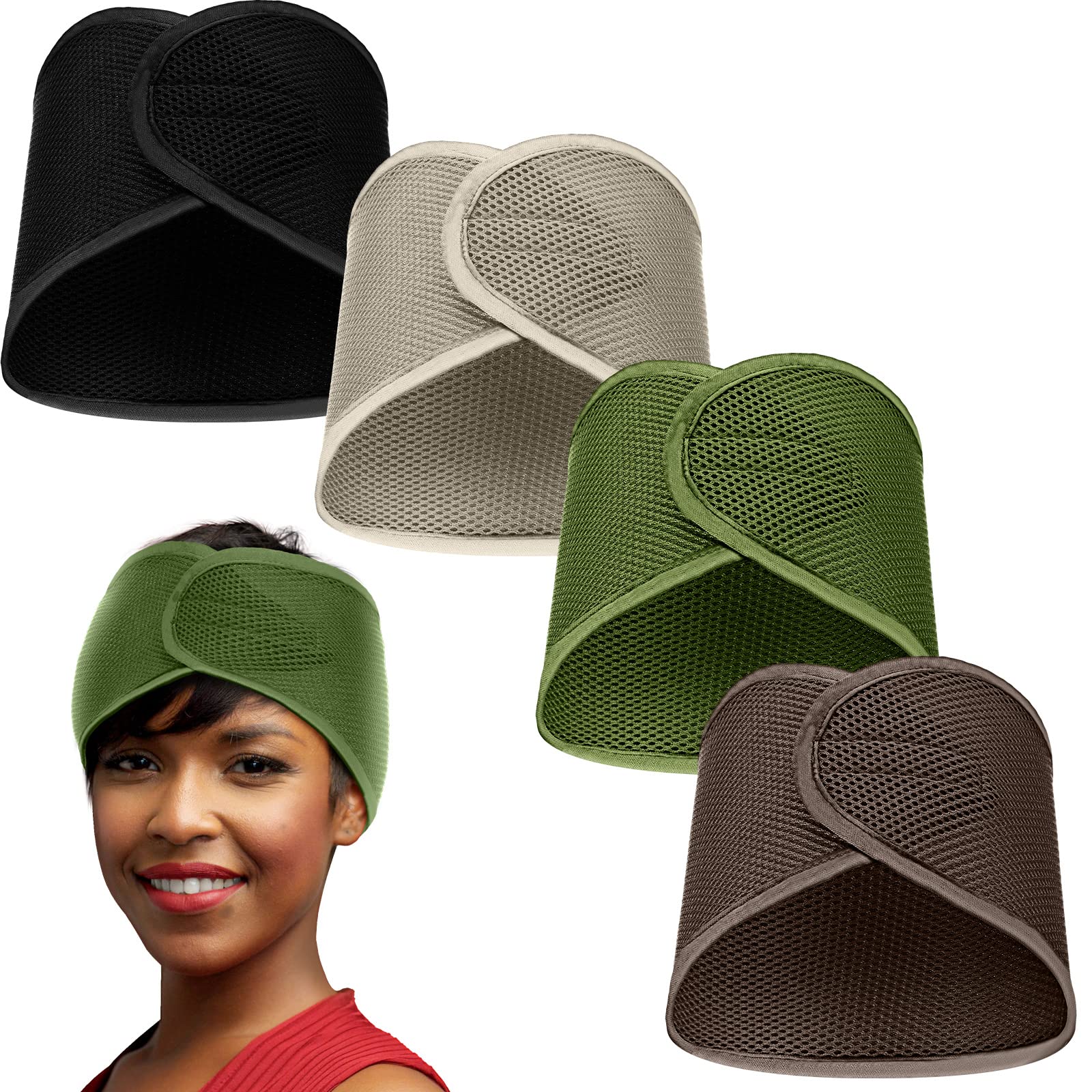 Xuhal hair wraps set of 4 in mesh for versatile daily wear