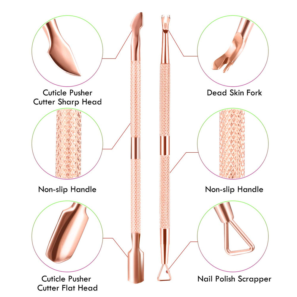 XUNXMAS dead skin fork aiding gentle removal of rough edges.