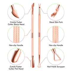 XUNXMAS dead skin fork aiding gentle removal of rough edges.