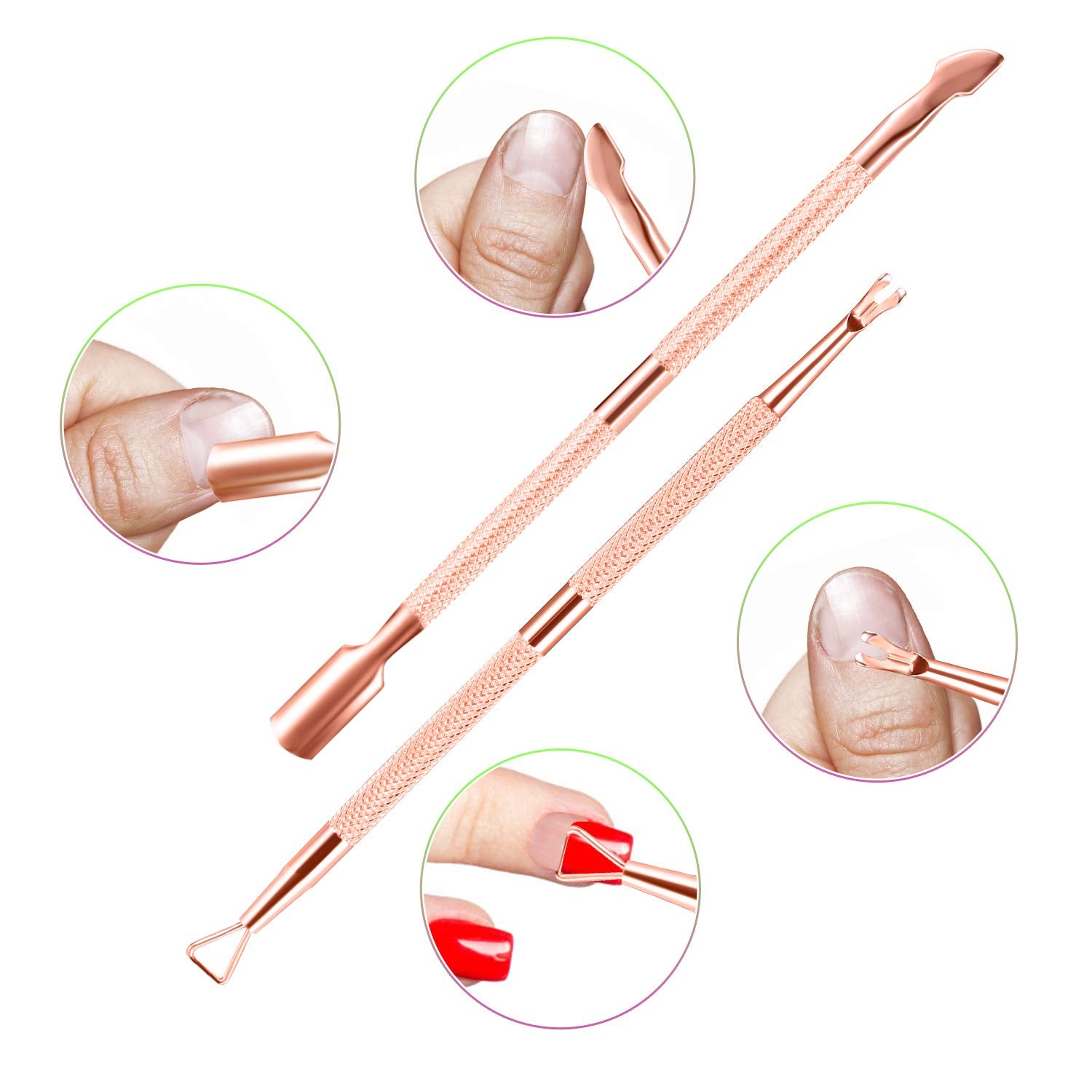 XUNXMAS triangle nail polish scraper used to lift gel near edges.