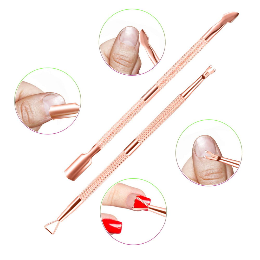 XUNXMAS triangle nail polish scraper used to lift gel near edges.
