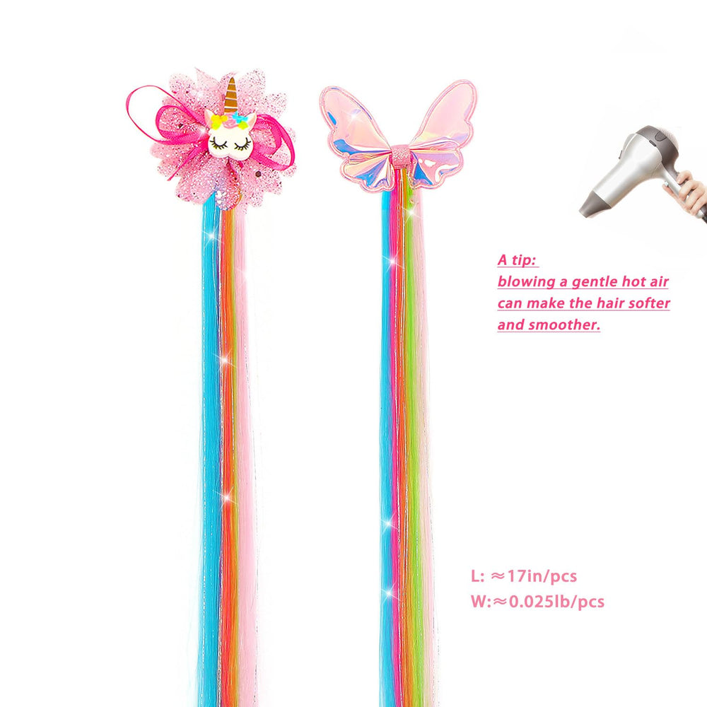 Xuxisowo unicorn hair bows green—colorful hold for ponytails